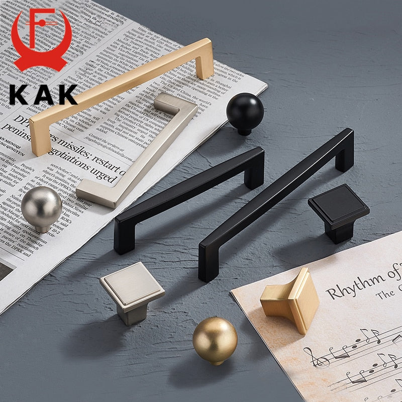 Zinc Alloy Pearl Gold Cabinet Knobs Kitchen Door Handles - KiwisLove