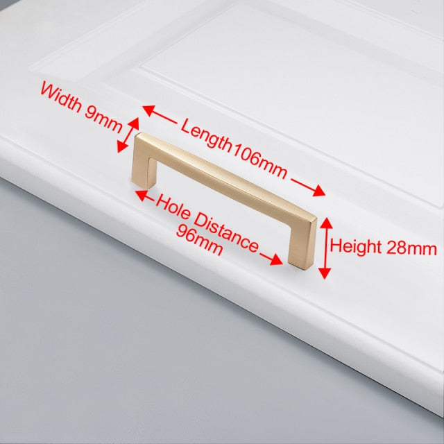 Zinc Alloy Pearl Gold Cabinet Knobs Kitchen Door Handles - KiwisLove