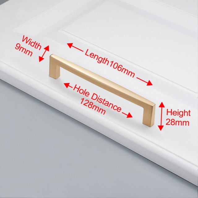 Zinc Alloy Pearl Gold Cabinet Knobs Kitchen Door Handles - KiwisLove