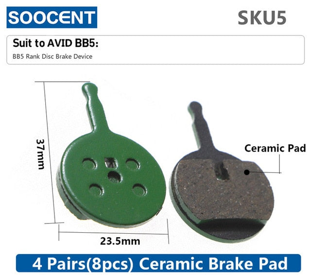 4 Pair MTB Hydraulic Disc Ceramics Brake Pads  SHIMANO SRAM AVID HAYES Magura - KiwisLove