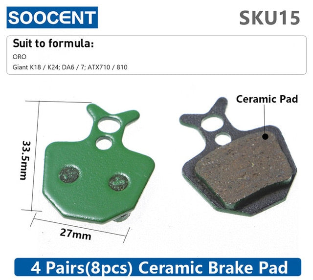 4 Pair MTB Hydraulic Disc Ceramics Brake Pads  SHIMANO SRAM AVID HAYES Magura - KiwisLove