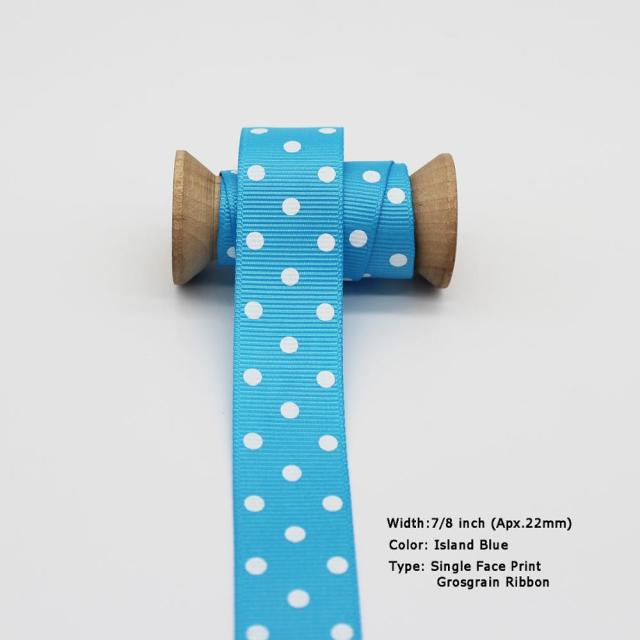 Blue Tapes Printed Grosgrain Satin Ribbons Dot Heart Star Gingham Velvet For DIY - KiwisLove