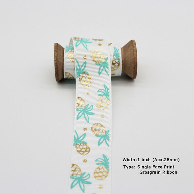 Blue Tapes Printed Grosgrain Satin Ribbons Dot Heart Star Gingham Velvet For DIY - KiwisLove