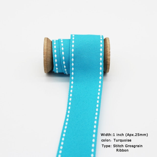 Blue Tapes Printed Grosgrain Satin Ribbons Dot Heart Star Gingham Velvet For DIY - KiwisLove
