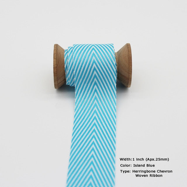 Blue Tapes Printed Grosgrain Satin Ribbons Dot Heart Star Gingham Velvet For DIY - KiwisLove