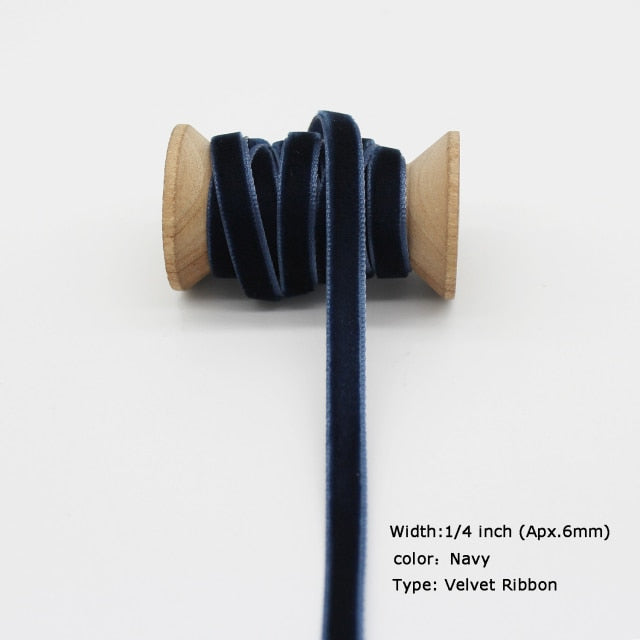 Blue Tapes Printed Grosgrain Satin Ribbons Dot Heart Star Gingham Velvet For DIY - KiwisLove