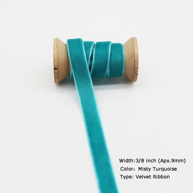 Blue Tapes Printed Grosgrain Satin Ribbons Dot Heart Star Gingham Velvet For DIY - KiwisLove