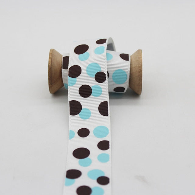 Blue Tapes Printed Grosgrain Satin Ribbons Dot Heart Star Gingham Velvet For DIY - KiwisLove