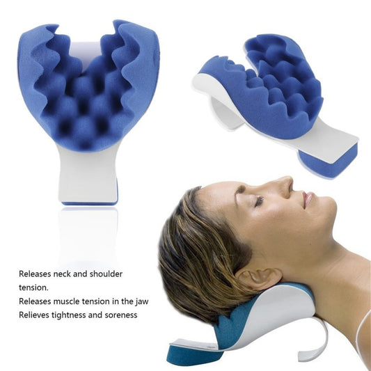 Neck Support Tension Reliever Neck Shoulder Relaxer Blue Sponge Releases Muscle Tension Relieves Tightness Soreness Theraputic - KiwisLove