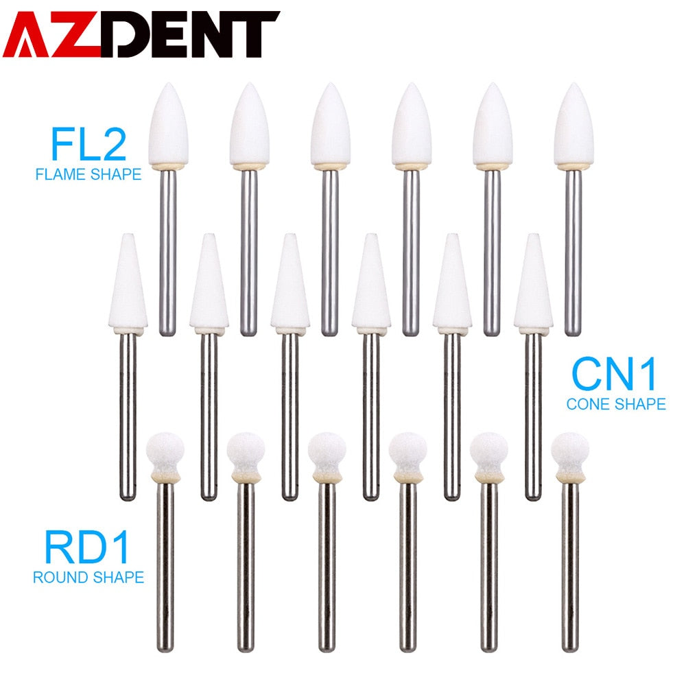 AZDENT 12Pcs/Pack Dental Polishing Stone Handpiece Polishing Burs - KiwisLove