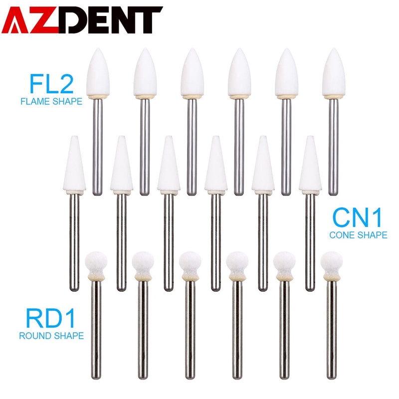 AZDENT 12Pcs/Pack Dental Polishing Stone Handpiece Polishing Burs - KiwisLove