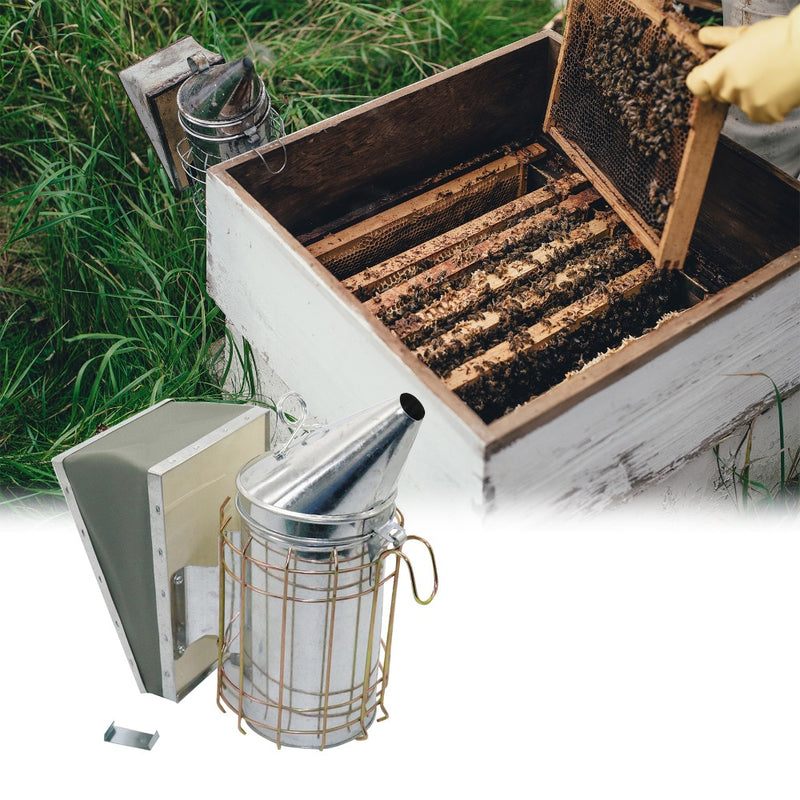 Stainless Steel Smoke sprayer Bee Smoker Apiculture Beekeeper - KiwisLove