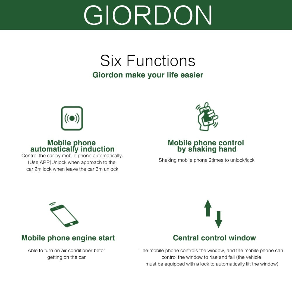 phone sensor control car  unlock, leaves the lock and outputs the original horn - KiwisLove