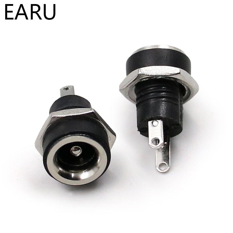 10Pcs 3A 12v DC Power Supply Jack Socket Female Panel Mount Connector - KiwisLove