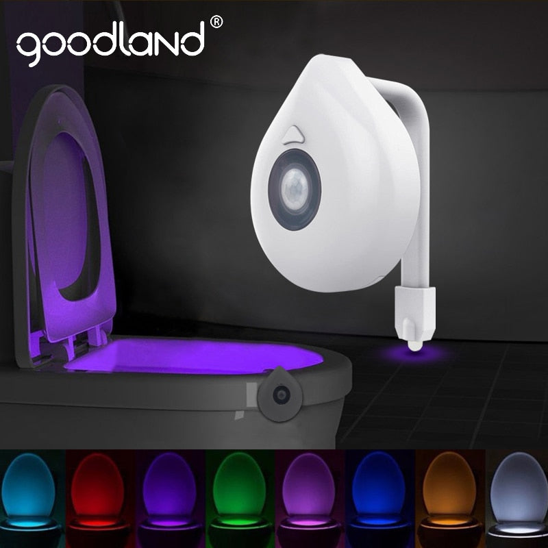 LED Toilet Light PIR Motion Sensor Night Lamp WC Toilet Bowl Seat - KiwisLove