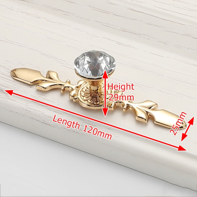 Luxury Diamond Crystal Handles Shoebox Cabinet Handles - KiwisLove