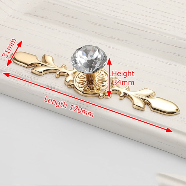 Luxury Diamond Crystal Handles Shoebox Cabinet Handles - KiwisLove