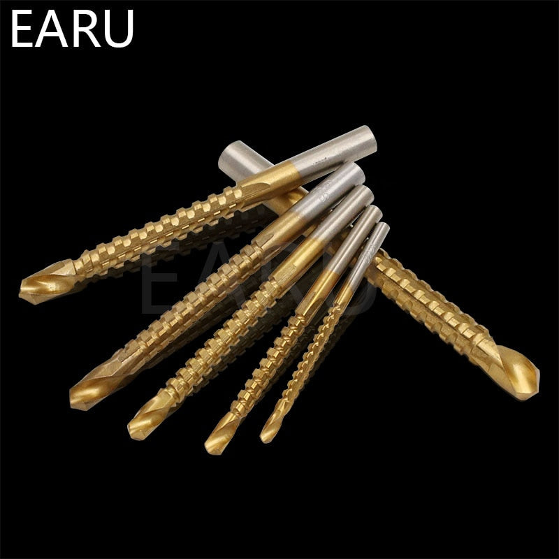6pcs/lot 3-8mm Titanium HSS Drill Bit Electric Drill Plastic Metal - KiwisLove
