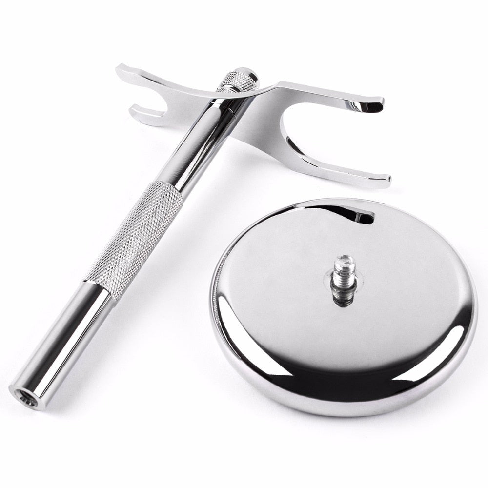 QSHAVE Men Razor Holder Stainless Steel Shaving Brush Stand - KiwisLove