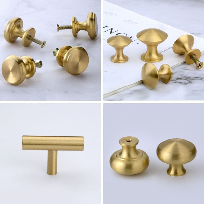 Brass Furniture Handles Copper Cabinet Knobs - KiwisLove