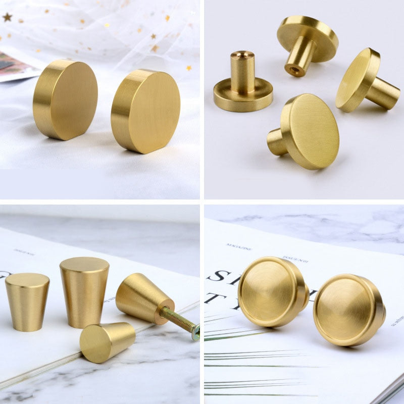 Brass Furniture Handles Copper Cabinet Knobs - KiwisLove