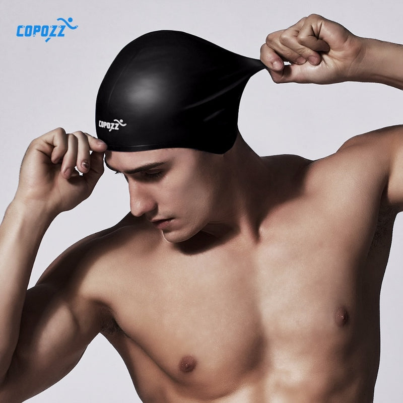 COPOZZ Silicone Waterproof 3D elastic Swimming Caps Cover Ear Bone - KiwisLove