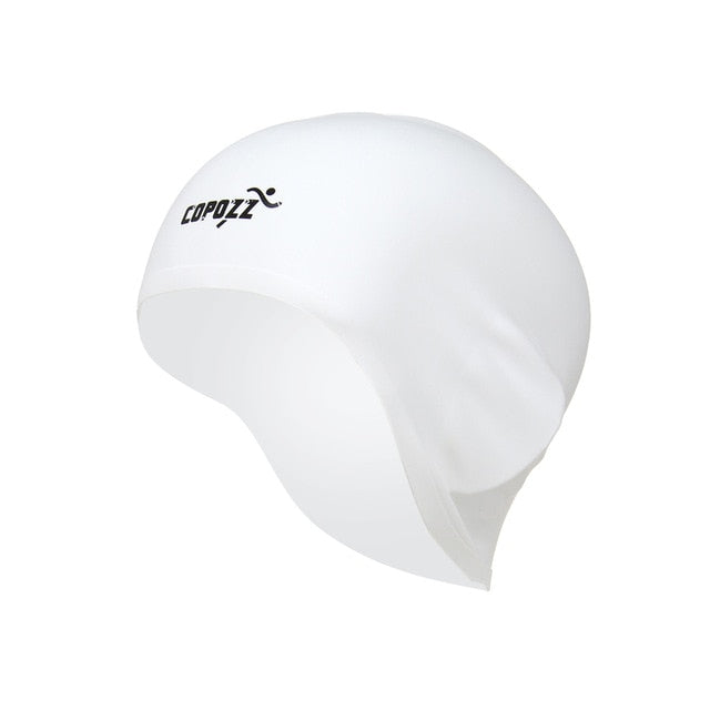 COPOZZ Silicone Waterproof 3D elastic Swimming Caps Cover Ear Bone - KiwisLove