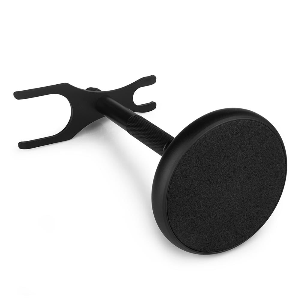QSHAVE Men Razor Holder Black Stainless Steel Shaving Brush Stand - KiwisLove