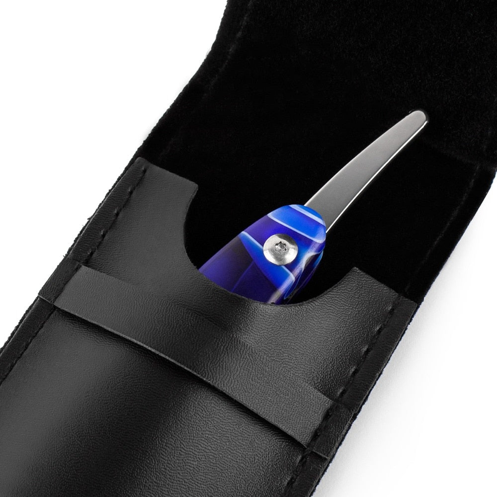 QSHAVE Straight Razor Dark Blue Acrylic Handle Classic barber Straight - KiwisLove