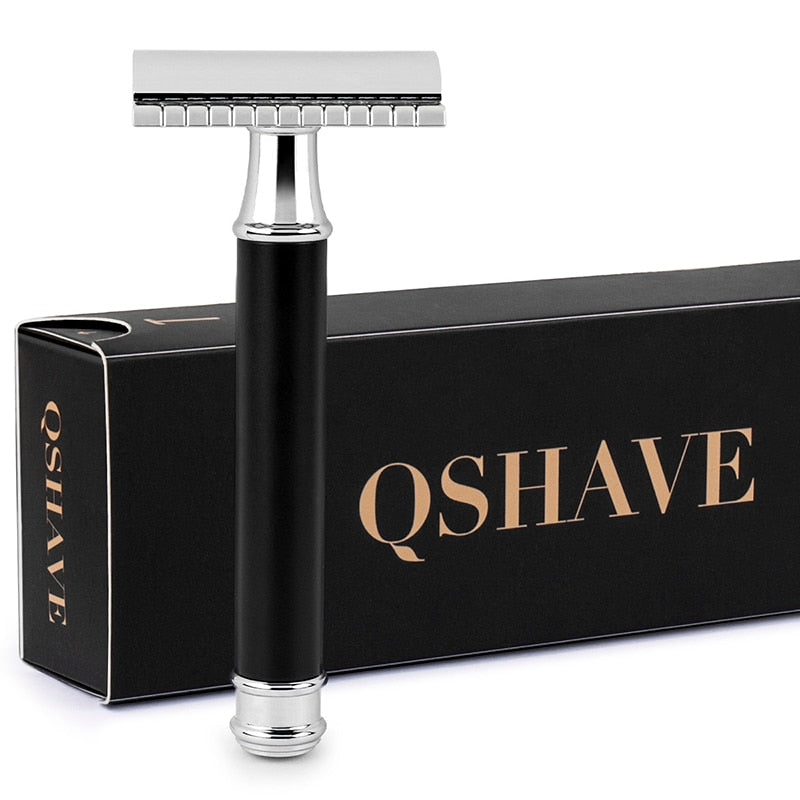 Qshave Men Manual Shaving Razor Double Edge Blade with 5 blades - KiwisLove