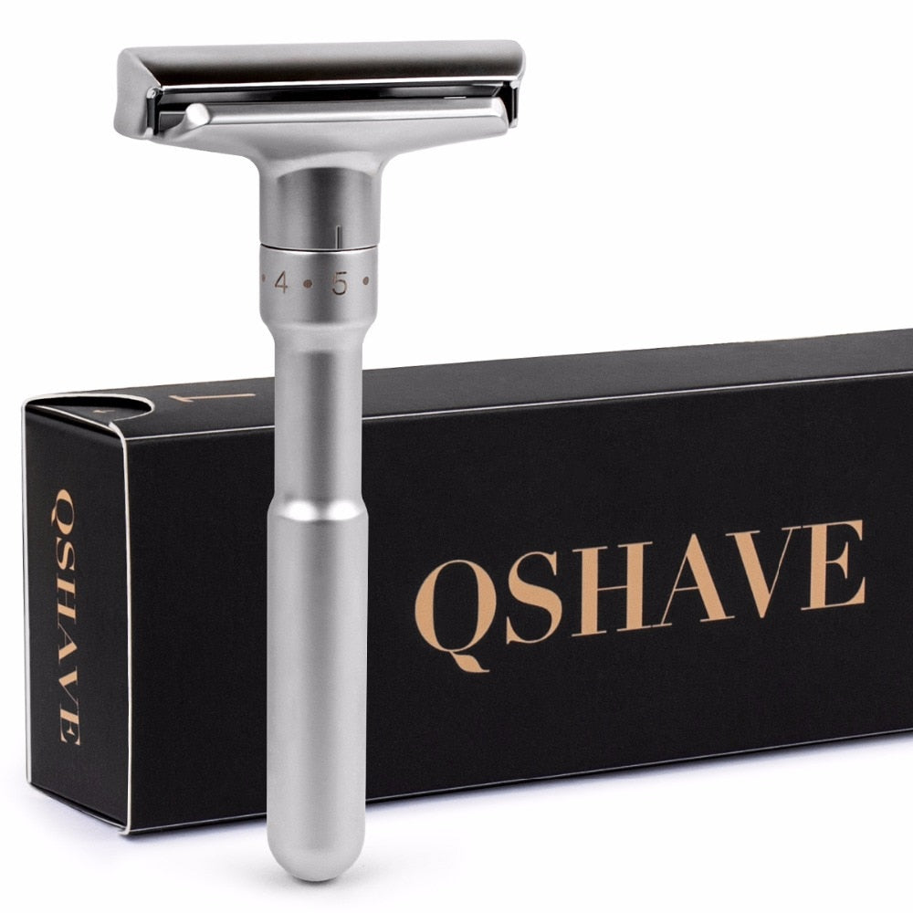Qshave  Razor + 100% Pure Badger Hair Shaving Brush + Stand Holder - KiwisLove