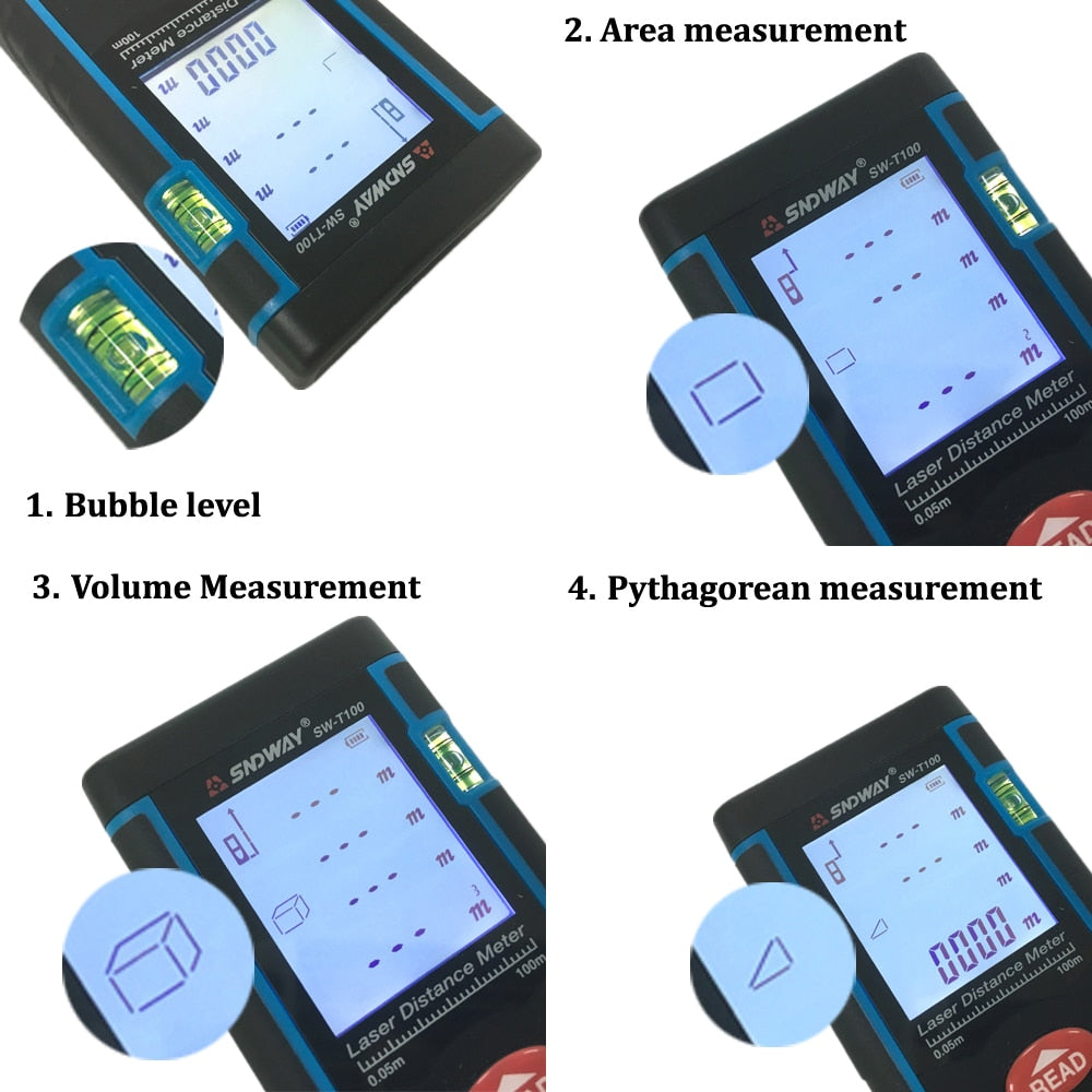 SNDWAY laser distance meter rangefinder trena - KiwisLove