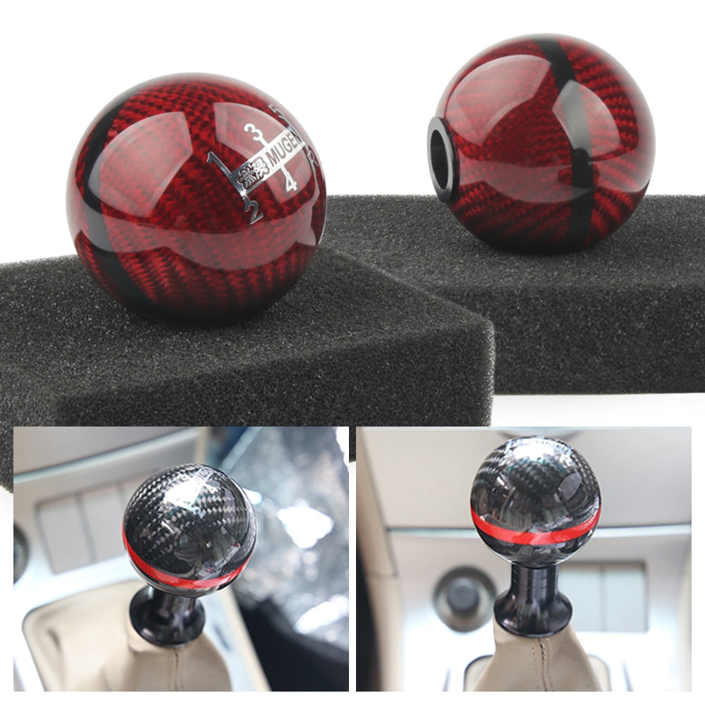 5/6 Speed Gear Shift Knob For Honda Acura/TOYOTA/NISSAN M12X1.5/M10X1.5/M10X1.25 Mugen Carbon Fiber - KiwisLove