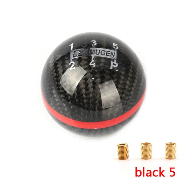 5/6 Speed Gear Shift Knob For Honda Acura/TOYOTA/NISSAN M12X1.5/M10X1.5/M10X1.25 Mugen Carbon Fiber - KiwisLove