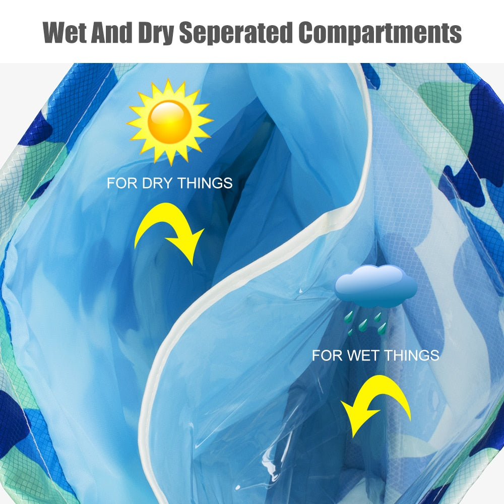 COPOZZ Backpack Large Combo Wet Dry Separation Swimming Waterproof - KiwisLove