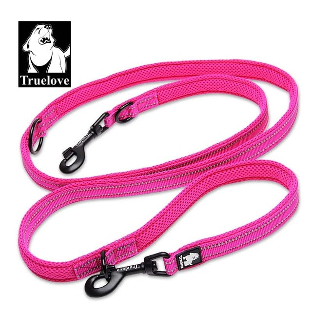 Truelove 7 In 1 Multi-Function Adjustable Dog Lead Hand Free Pet Training Leash 2 Dogs - KiwisLove