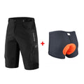 WOSAWE Men Padded Baggy Cycling Shorts Reflective MTB Mountain Bike Bicycle Riding Trousers Water Resistant Loose Fit Shorts - KiwisLove