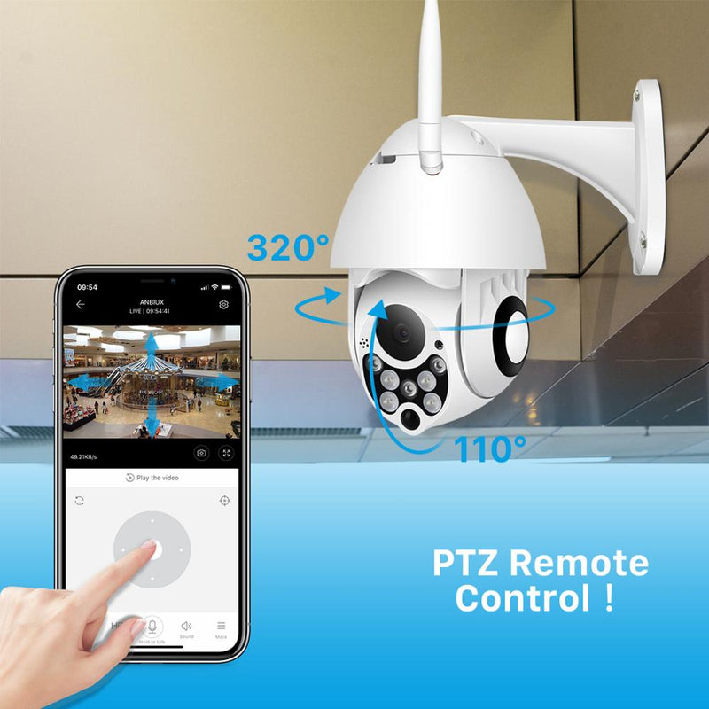 1080P PTZ IP Camera Wifi Outdoor Speed Dome Wireless Wifi  4X Digital Zoom 2MP Network CCTV Surveillance - KiwisLove