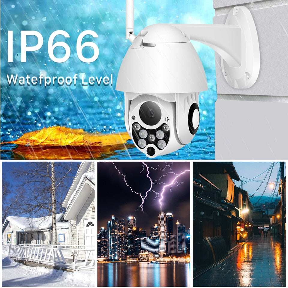 1080P PTZ IP Camera Wifi Outdoor Speed Dome Wireless Wifi  4X Digital Zoom 2MP Network CCTV Surveillance - KiwisLove