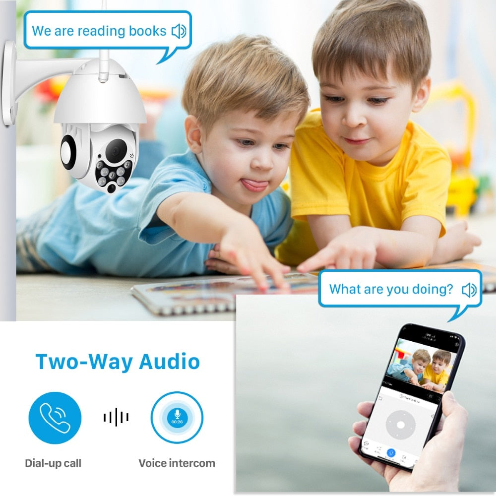 1080P PTZ IP Camera Wifi Outdoor Speed Dome Wireless Wifi  4X Digital Zoom 2MP Network CCTV Surveillance - KiwisLove