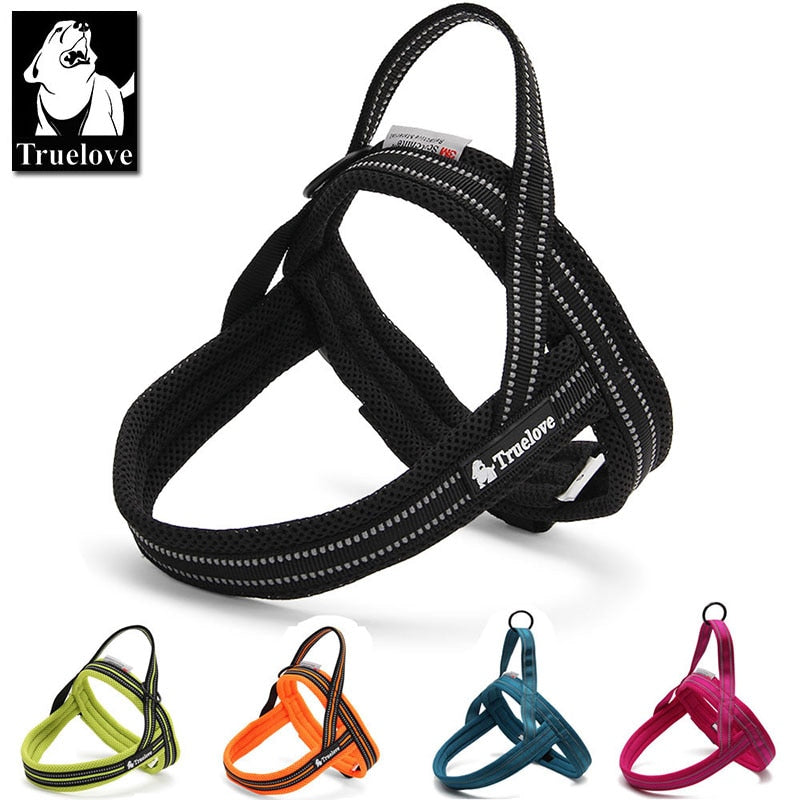 Truelove Soft Mesh Padded Nylon Dog Harness Vest 3M Reflective Security Dog Collar Easy Put On Pet Harness Pull-resistan 5 Color - KiwisLove