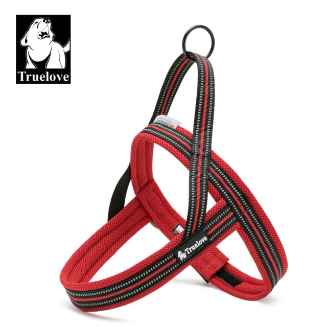 Truelove Soft Mesh Padded Nylon Dog Harness Vest 3M Reflective Security Dog Collar Easy Put On Pet Harness Pull-resistan 5 Color - KiwisLove