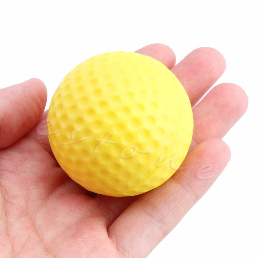10Pcs PU Foam Golf Balls Yellow Sponge Elastic Indoor Outdoor Practice Training - KiwisLove