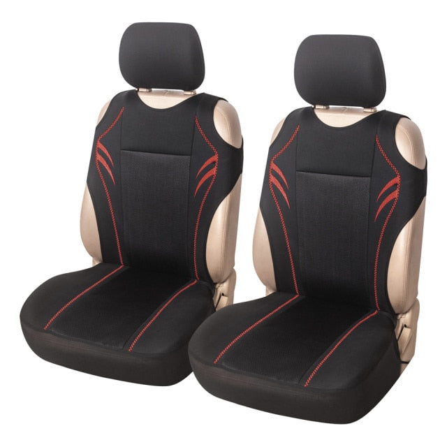 AUTOYOUTH 2pcs Universal Car Seat Covers - Front Seat Covers Mesh Sponge Interior Accessories T Shirt Design - for Car/Truck/Van - KiwisLove