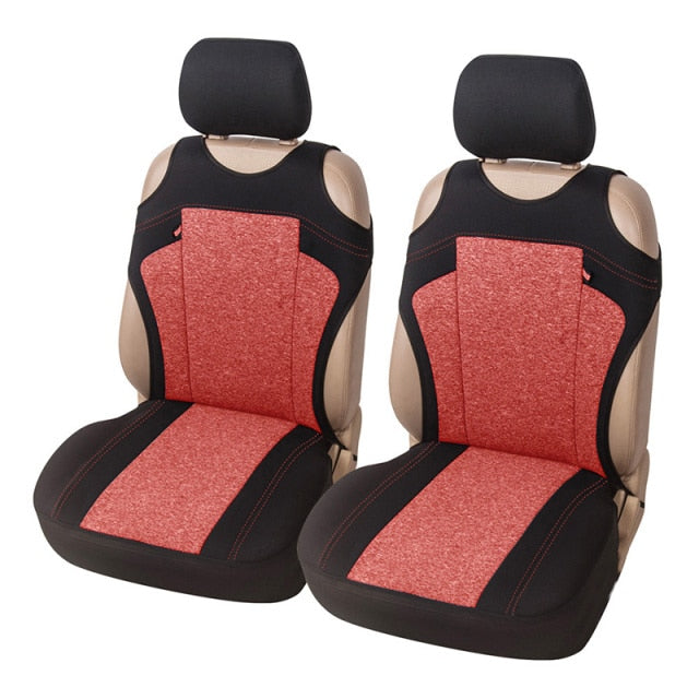 AUTOYOUTH 2pcs Universal Car Seat Covers - Front Seat Covers Mesh Sponge Interior Accessories T Shirt Design - for Car/Truck/Van - KiwisLove
