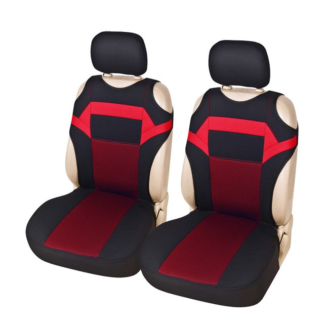 AUTOYOUTH 2pcs Universal Car Seat Covers - Front Seat Covers Mesh Sponge Interior Accessories T Shirt Design - for Car/Truck/Van - KiwisLove