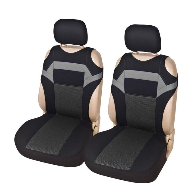 AUTOYOUTH 2pcs Universal Car Seat Covers - Front Seat Covers Mesh Sponge Interior Accessories T Shirt Design - for Car/Truck/Van - KiwisLove