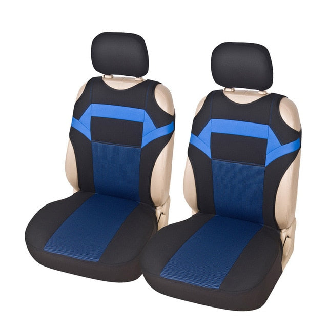 AUTOYOUTH 2pcs Universal Car Seat Covers - Front Seat Covers Mesh Sponge Interior Accessories T Shirt Design - for Car/Truck/Van - KiwisLove