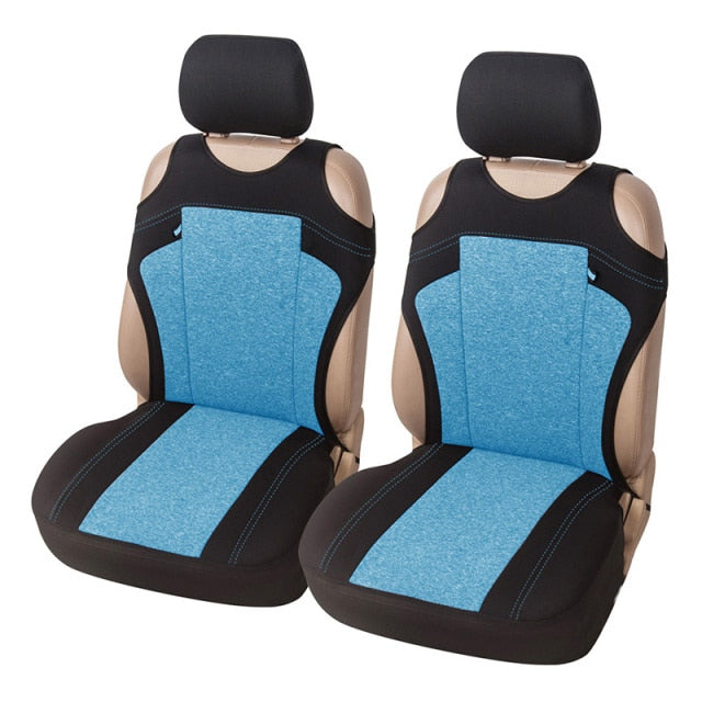 AUTOYOUTH 2pcs Universal Car Seat Covers - Front Seat Covers Mesh Sponge Interior Accessories T Shirt Design - for Car/Truck/Van - KiwisLove