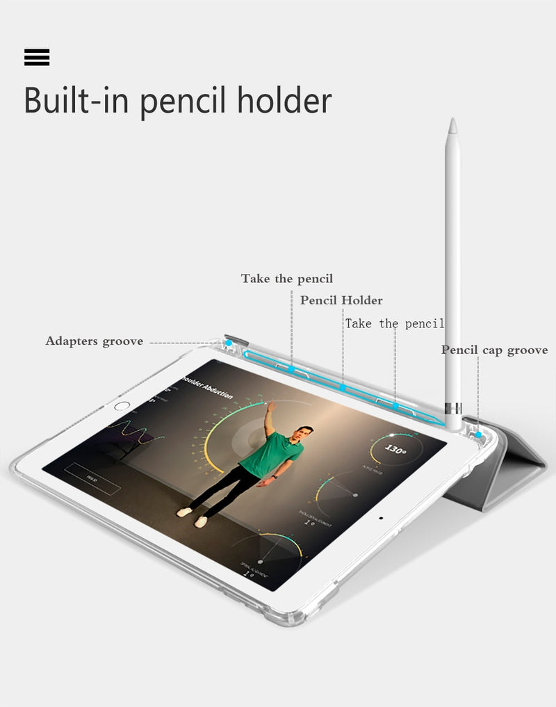 iPad 10.2 7th 8th silicone case with pencil holder - KiwisLove